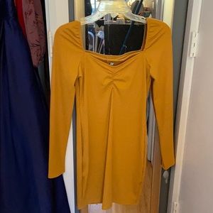 Yellow long sleeve dress